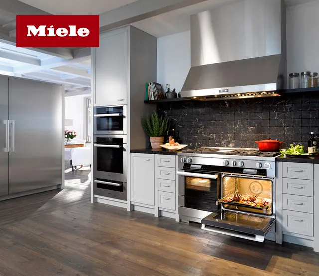 Miele built-in oven and coffee system suite serviced